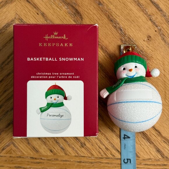 Hallmark Keepsake Ornament Basketball Snowman Personalize 2020 - Picture 7 of 7